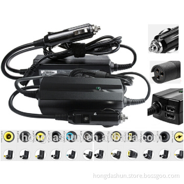 universal dc laptop adapter car notebook adapter power with dual usb port